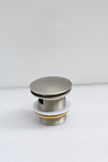 Changeable Overflow + Dome for pop up Drain - Brush Nickel