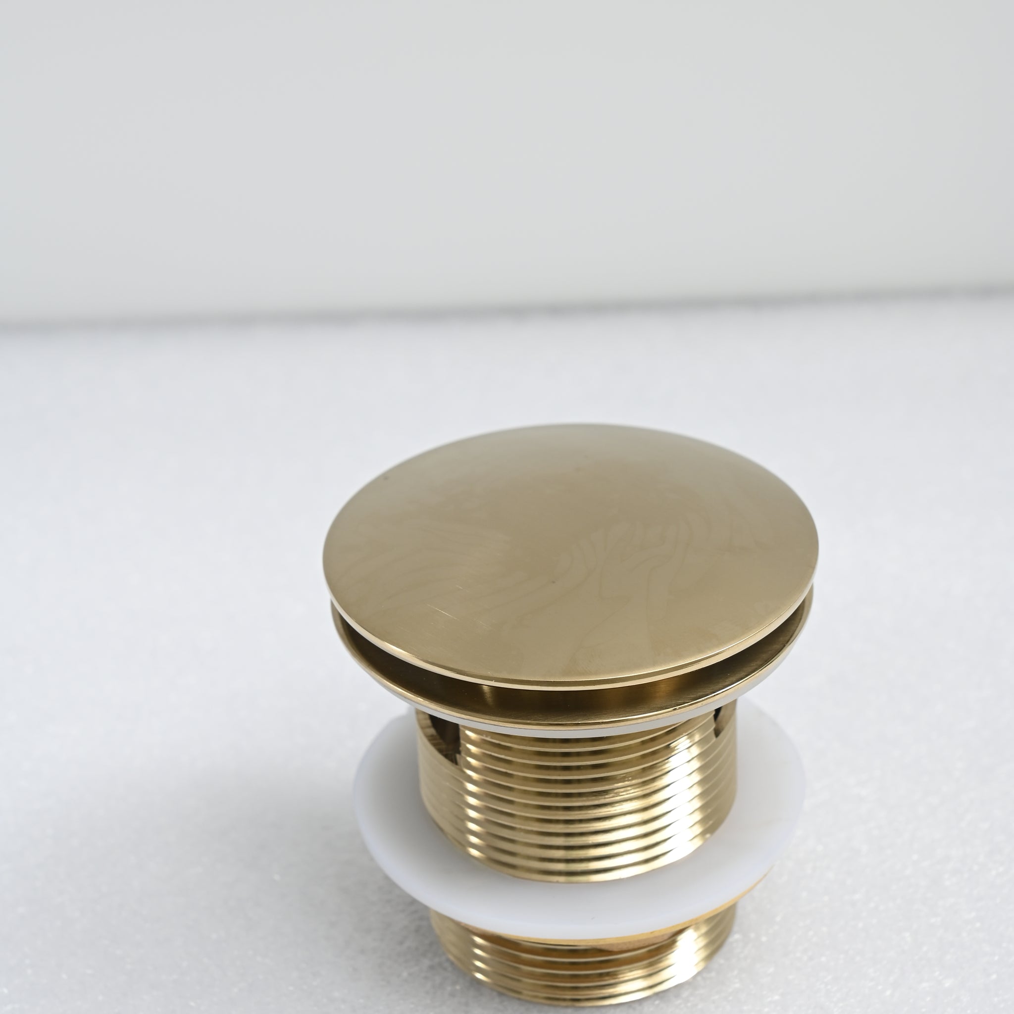 Changeable Overflow + Dome for pop up Drain - Brushed gold