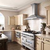 42" ZLINE CrownSound™Ducted Vent Wall Mount Range Hood in Stainless Steel with Built-in Bluetooth Speakers (KBCRN-BT-42)