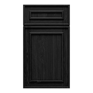 RTA - Elegant Shaker Black - Wall Blinder Corner - 1 Door 2 Shelf - 27