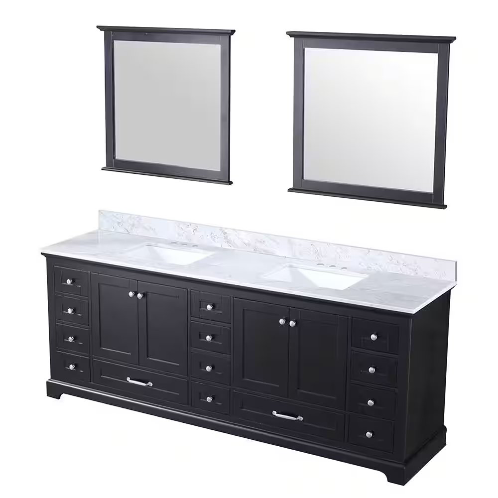 Dukes 84 Espresso Bathroom Vanity With Sink Top