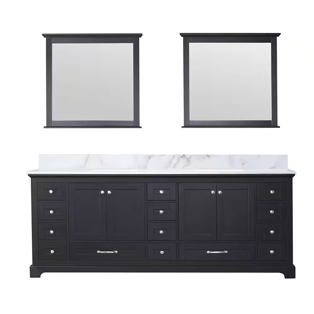Dukes 84 Espresso Vanity Cabinet With Sink Top