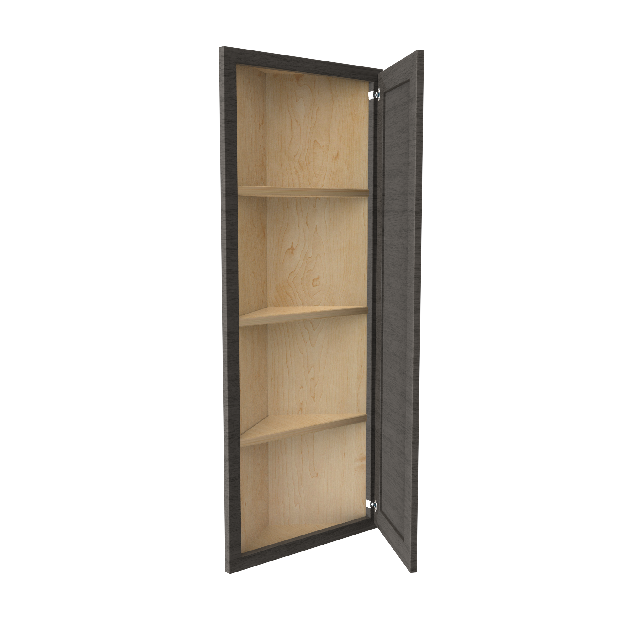 RTA - Elegant Smoky Grey - Single Door Wall End Cabinet | 12"W x 42"H x 12"D