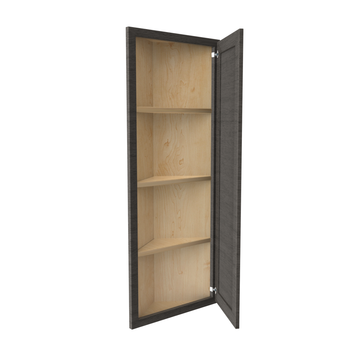 RTA - Elegant Smoky Grey - Single Door Wall End Cabinet | 12"W x 42"H x 12"D