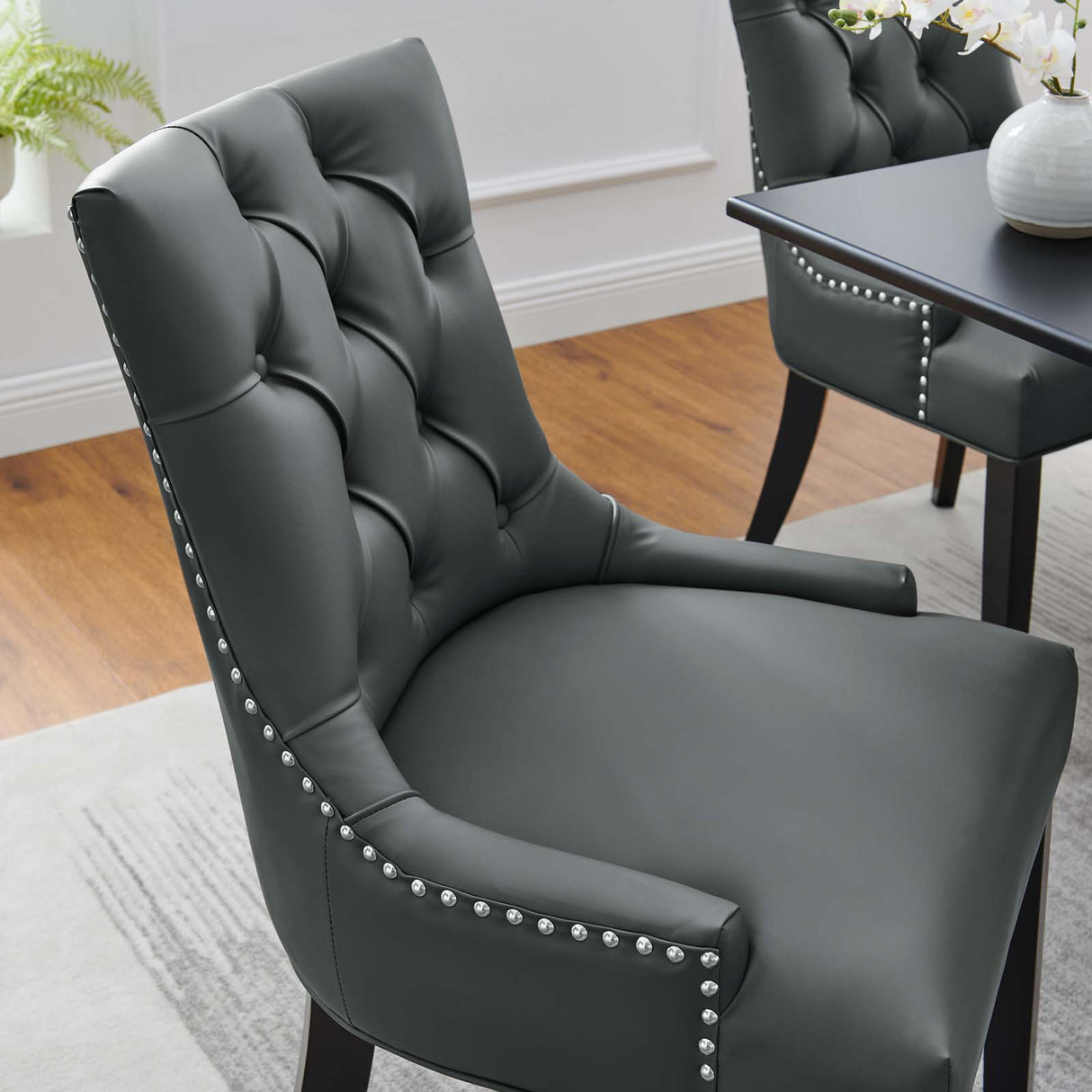 Regent Tufted Vegan Leather Dining Chair