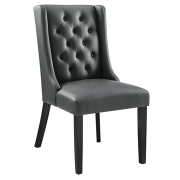 Baronet Button Tufted Vegan Leather Dining Chair