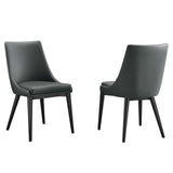 Viscount Dining Side Chair Vinyl Set of 2