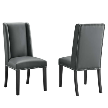 Baron Dining Chair Vinyl Set of 2