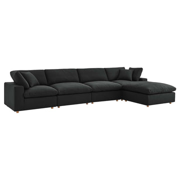 Commix Down Filled Overstuffed 5 Piece Sectional Sofa Set