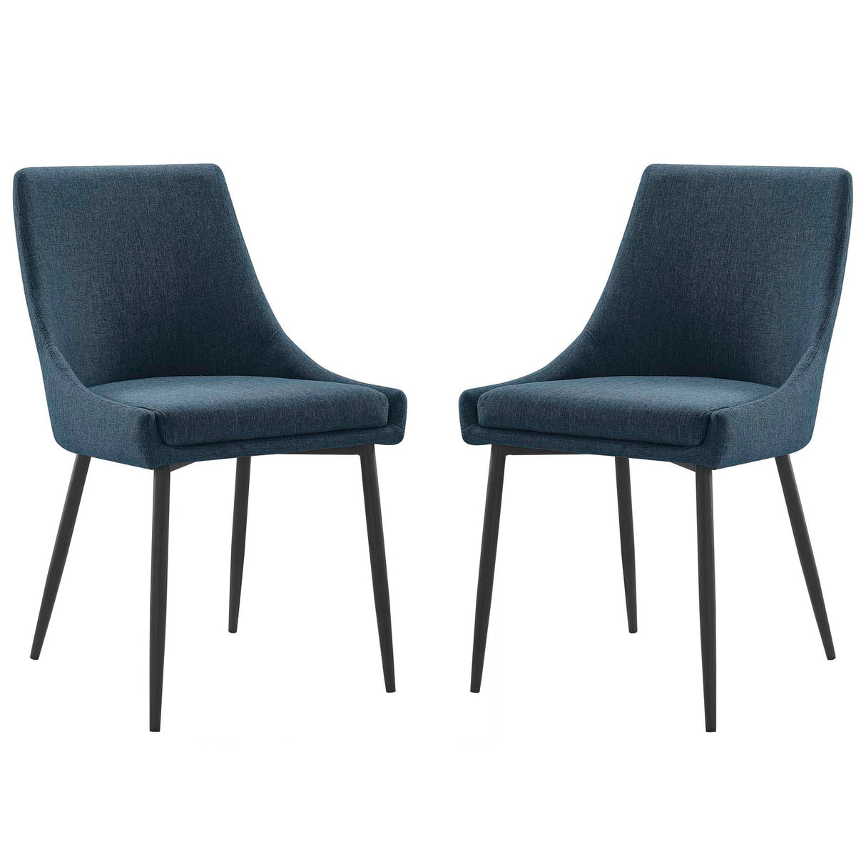 Viscount Upholstered Fabric Dining Chairs - Set of 2