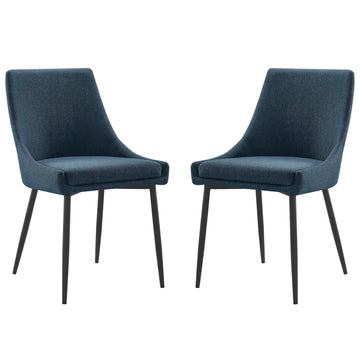 Viscount Upholstered Fabric Dining Chairs - Set of 2