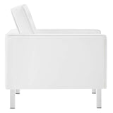 Loft Tufted Vegan Leather Armchairs - Set of 2