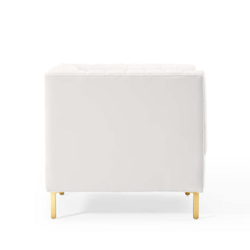 Shift Channel Tufted Performance Velvet Armchair