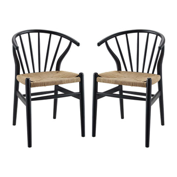 Flourish Spindle Wood Dining Side Chair Set of 2