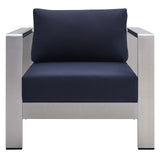 Shore Sunbrella Fabric Aluminum Outdoor Patio Armchair