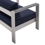 Shore Sunbrella Fabric Aluminum Outdoor Patio Armchair