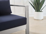 Shore Sunbrella Fabric Aluminum Outdoor Patio Armchair