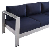 Shore Sunbrella Fabric Aluminum Outdoor Patio Sofa