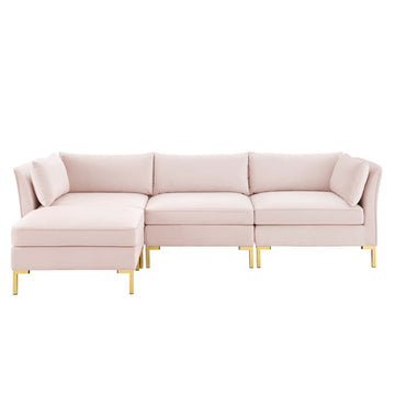 Ardent 4-Piece Performance Velvet Sectional Sofa