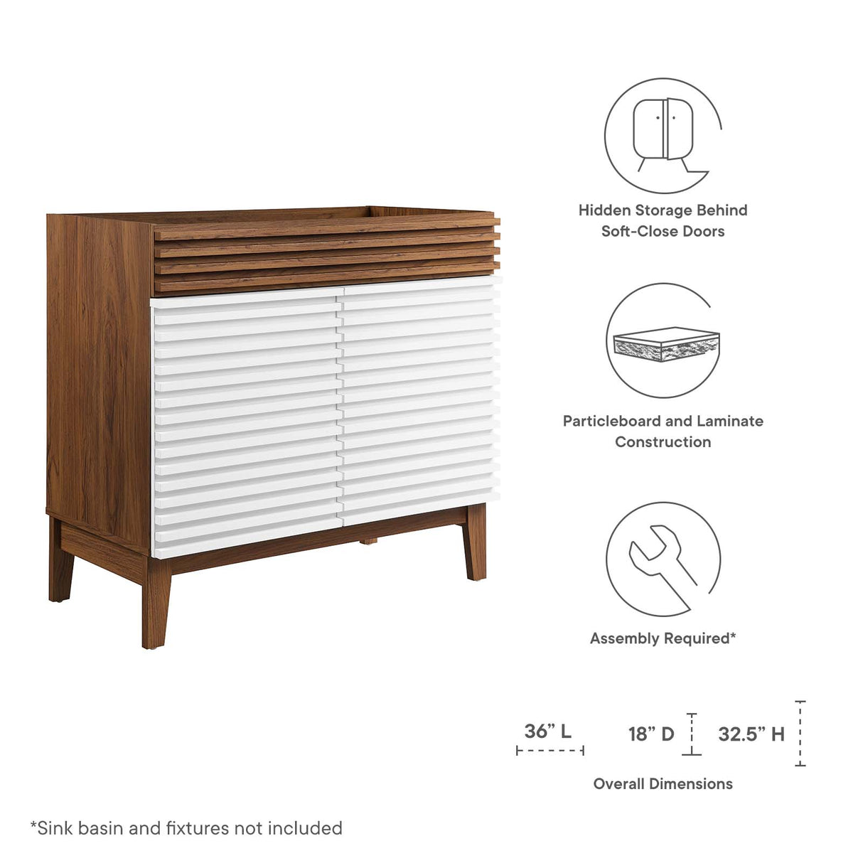 Render 36" Bathroom Vanity Cabinet