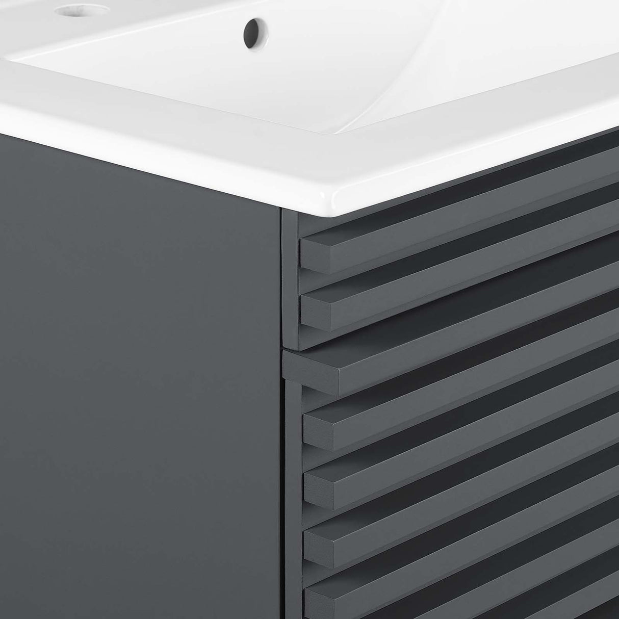 Render 24 In. Floating Bathroom Vanity with Ceramic Sink Top & Soft Closing Drawers