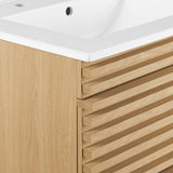 Render 24 In. Floating Bathroom Vanity with Ceramic Sink Top & Soft Closing Drawers