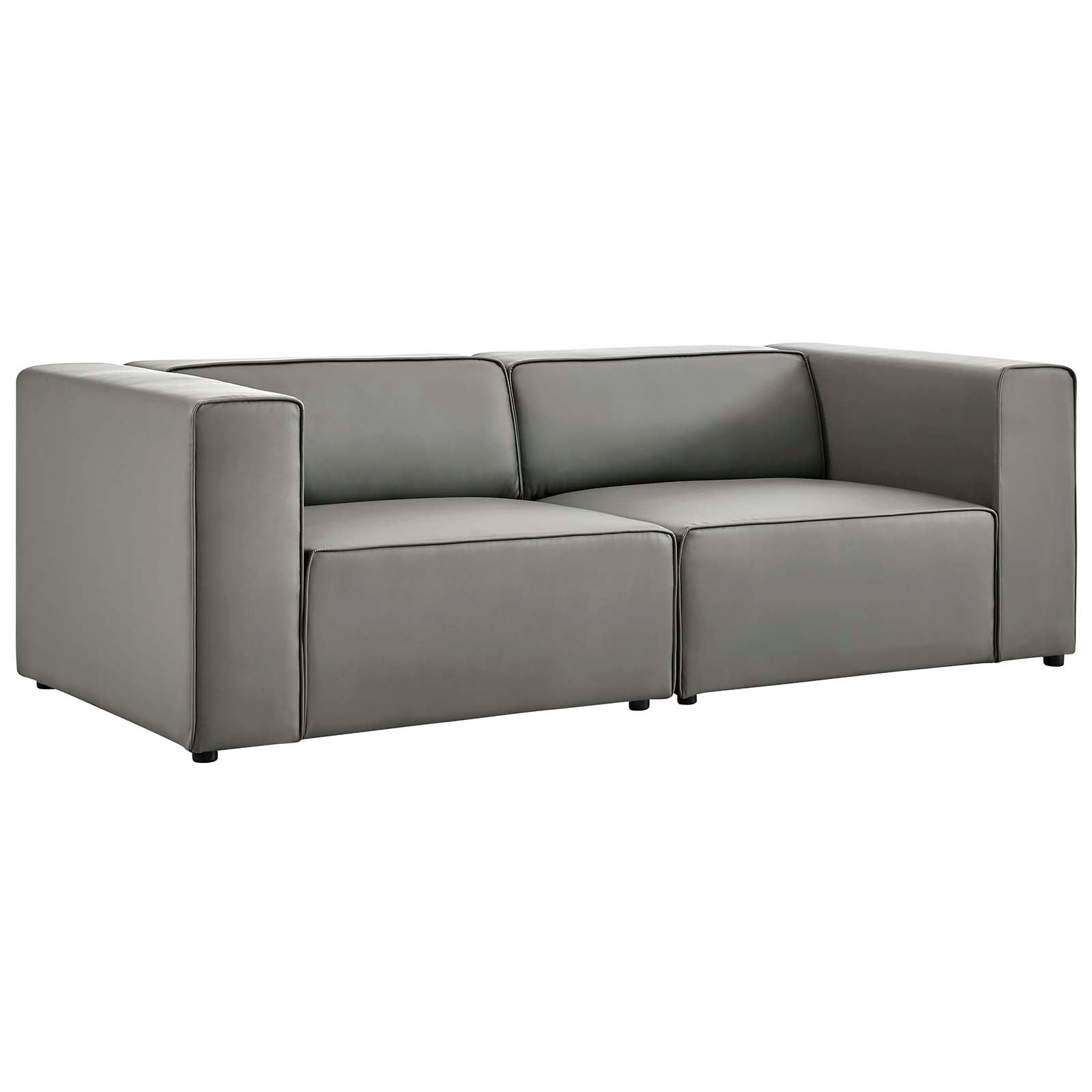 Mingle Vegan Leather 2-Piece Sectional Sofa Loveseat