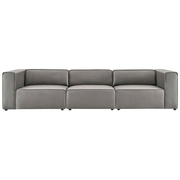 Mingle Vegan Leather 3-Piece Sectional Sofa