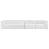 Mingle Vegan Leather 4-Piece Sectional Sofa
