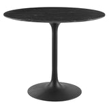 Lippa 36" Round Artificial Marble Dining Table