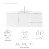 Vitality 48" Double or Single Sink Compatible (Not Included) Bathroom Vanity Cabinet