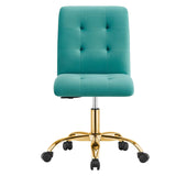 Prim Armless Performance Velvet Office Chair