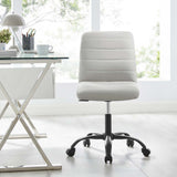 Ripple Armless Vegan Leather Office Chair