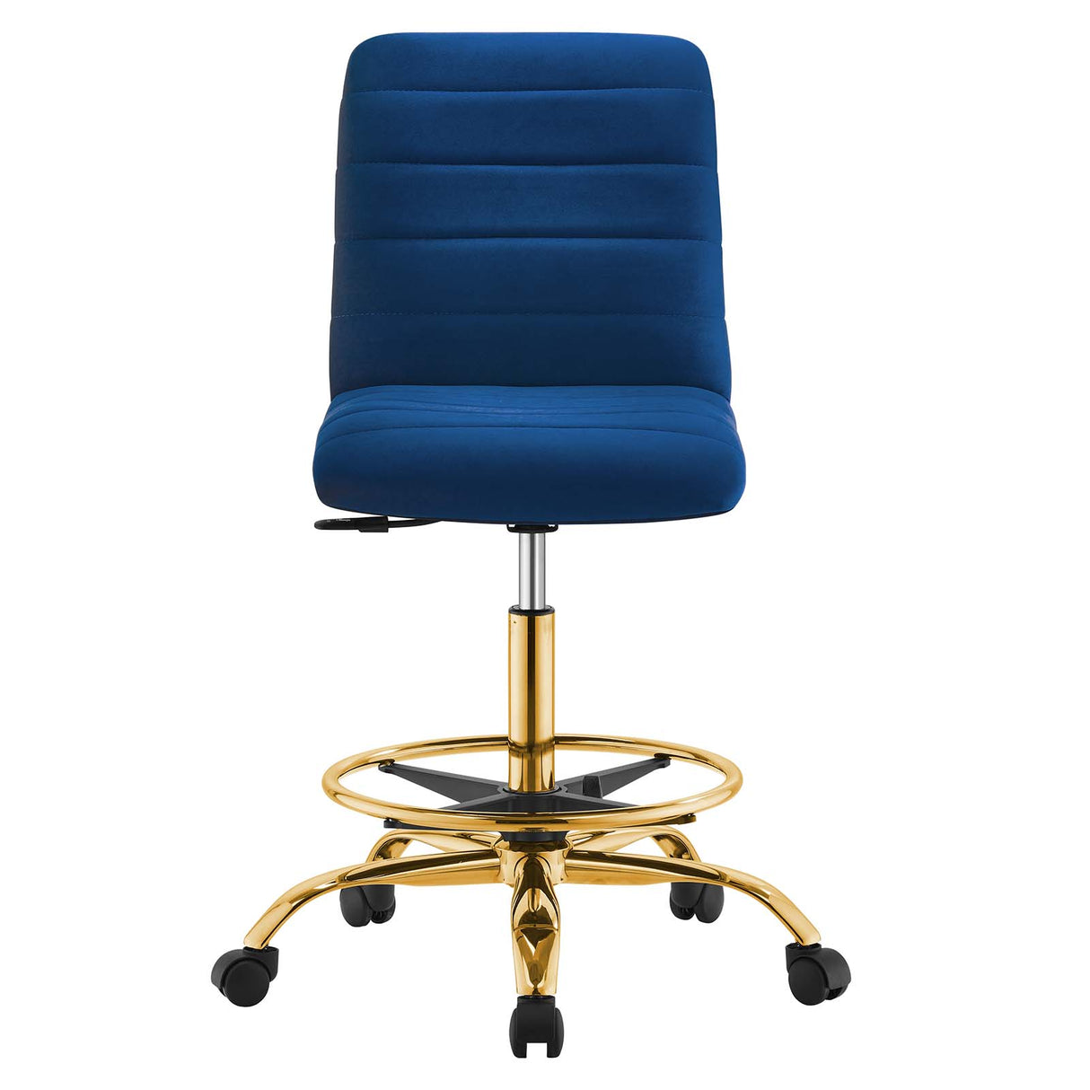 Ripple Armless Performance Velvet Drafting Chair