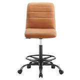 Ripple Armless Vegan Leather Drafting Chair