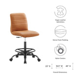 Ripple Armless Vegan Leather Drafting Chair