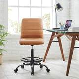 Ripple Armless Vegan Leather Drafting Chair