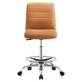 Ripple Armless Vegan Leather Drafting Chair