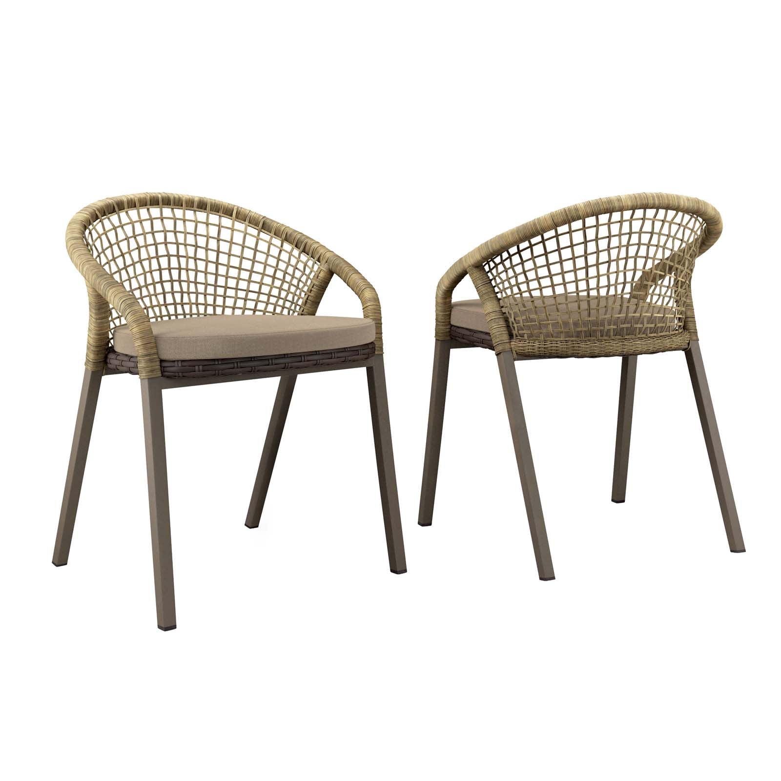 Meadow Outdoor Patio Dining Chairs Set of 2