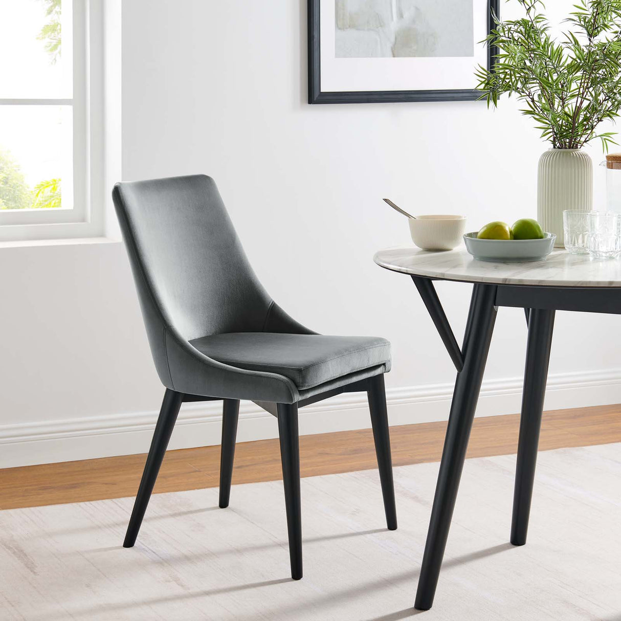 Viscount Performance Velvet Dining Chair