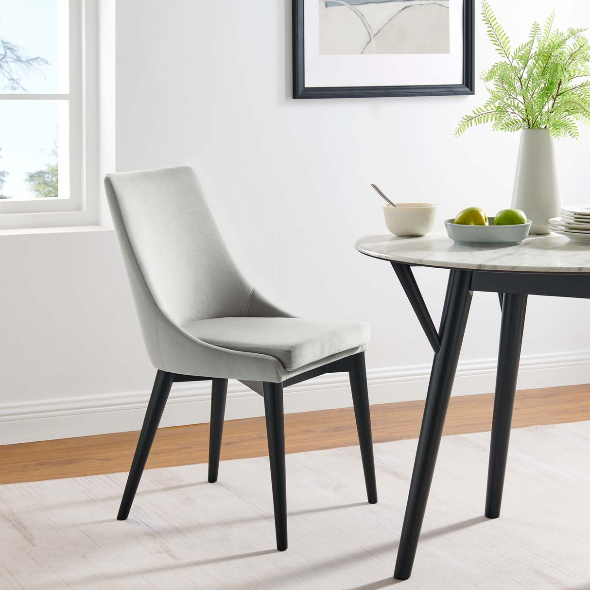 Viscount Performance Velvet Dining Chair