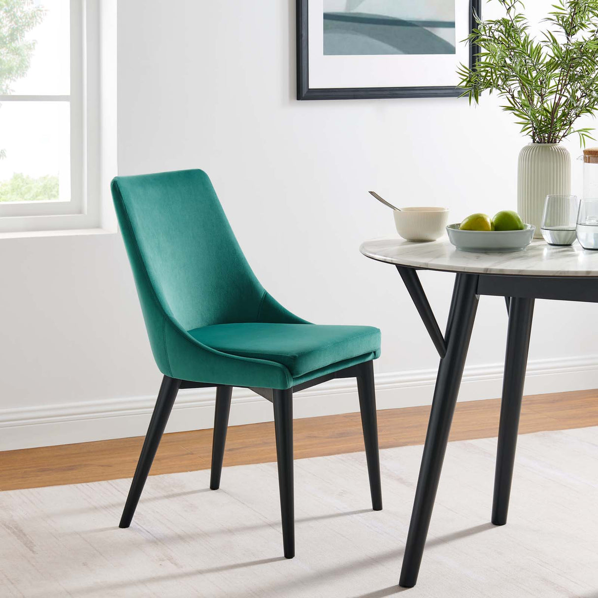 Viscount Performance Velvet Dining Chair