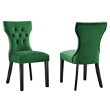 Silhouette Performance Velvet Dining Chairs - Set of 2