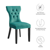 Silhouette Performance Velvet Dining Chairs - Set of 2