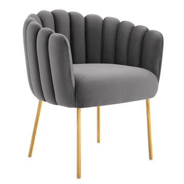 Sanna Channel Tufted Performance Velvet Armchair