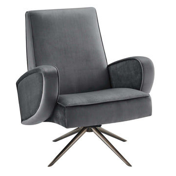 Superior Performance Velvet Swivel Chair