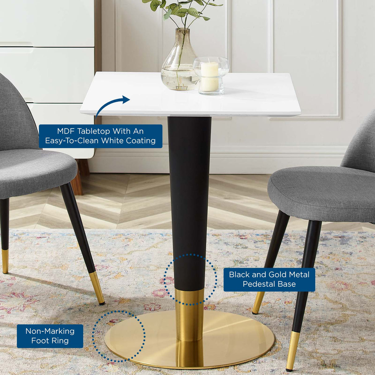 Zinque Square Dining Table