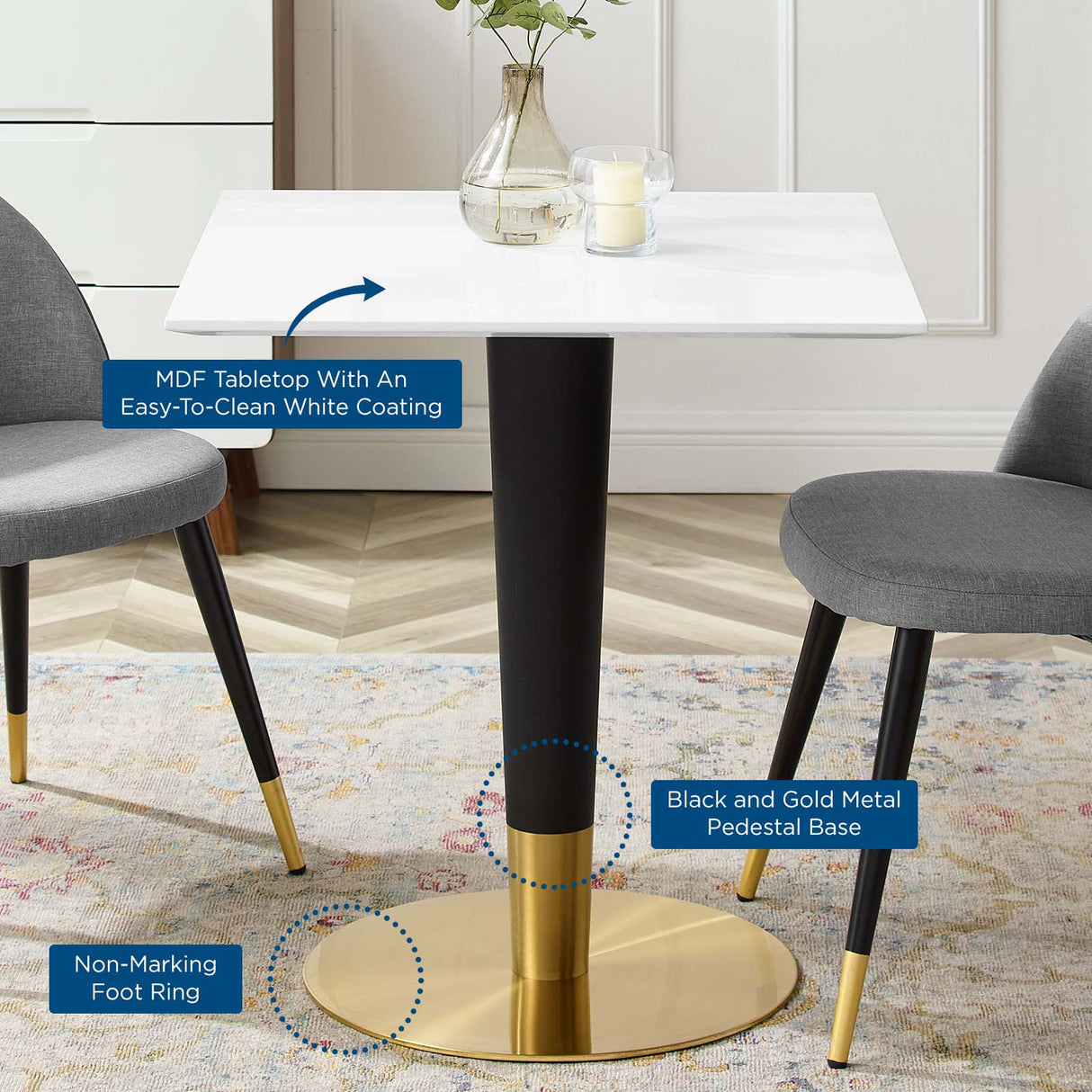 Zinque Square Dining Table