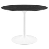 Lippa 40" Round Artificial Marble Dining Table