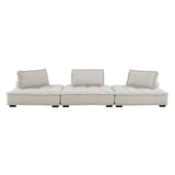 Saunter Tufted Fabric Fabric 3-Piece Sofa